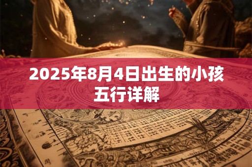 2026年8月4日出生的小孩五行详解