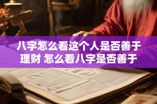 八字怎么看这个人是否善于理财 怎么看八字是否善于理财