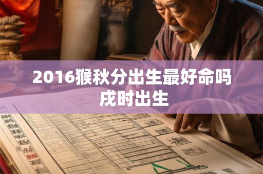 2016猴秋分出生最好命吗 戌时出生