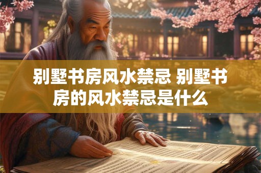 别墅书房风水禁忌 别墅书房的风水禁忌是什么