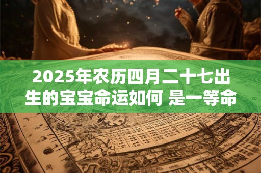 2025年农历四月二十七出生的宝宝命运如何 是一等命吗