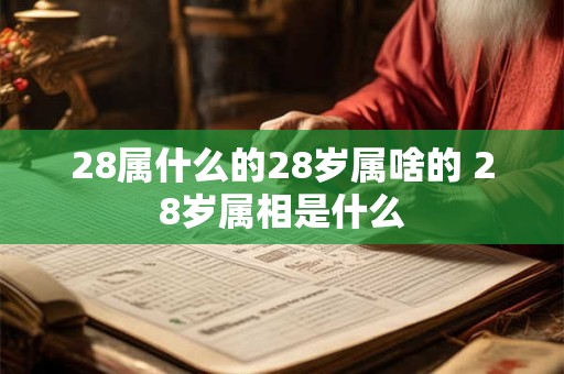 28属什么的28岁属啥的 28岁属相是什么