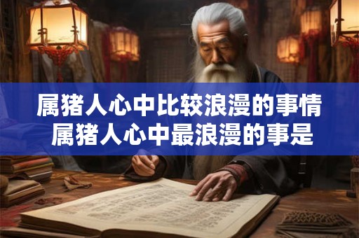属猪人心中比较浪漫的事情 属猪人心中最浪漫的事是什么