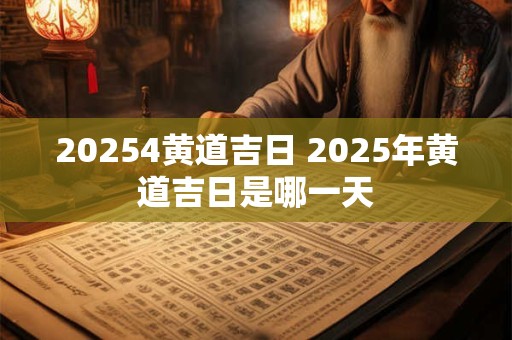 20254黄道吉日 2025年黄道吉日是哪一天