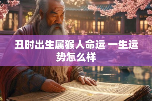 丑时出生属猴人命运 一生运势怎么样