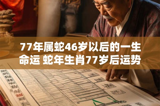 77年属蛇46岁以后的一生命运 蛇年生肖77岁后运势如何