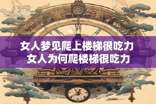 女人梦见爬上楼梯很吃力 女人为何爬楼梯很吃力