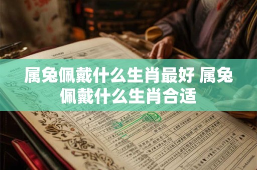 属兔佩戴什么生肖最好 属兔佩戴什么生肖合适