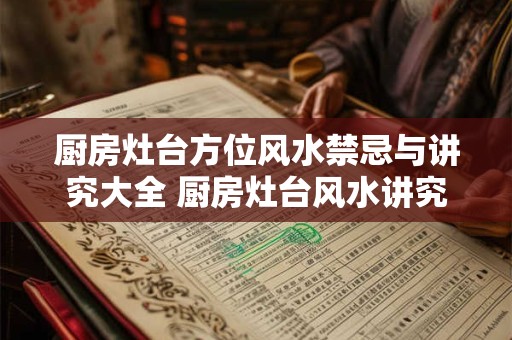 厨房灶台方位风水禁忌与讲究大全 厨房灶台风水讲究详解