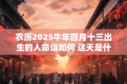 农历2025牛年四月十三出生的人命运如何 这天是什么星座