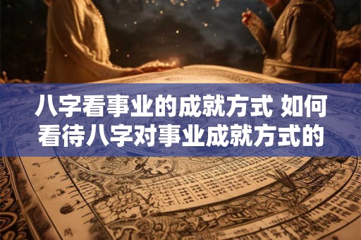 八字看事业的成就方式 如何看待八字对事业成就方式的影响