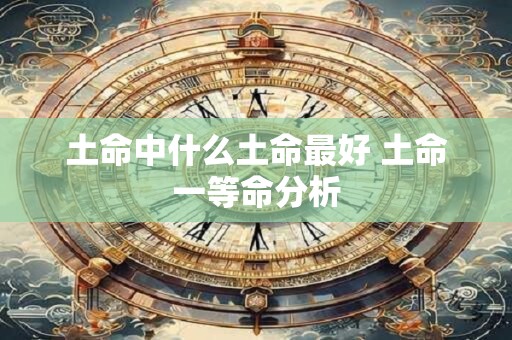 土命中什么土命最好 土命一等命分析