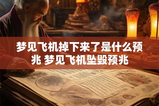 梦见飞机掉下来了是什么预兆 梦见飞机坠毁预兆