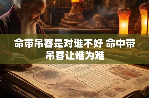 命带吊客是对谁不好 命中带吊客让谁为难