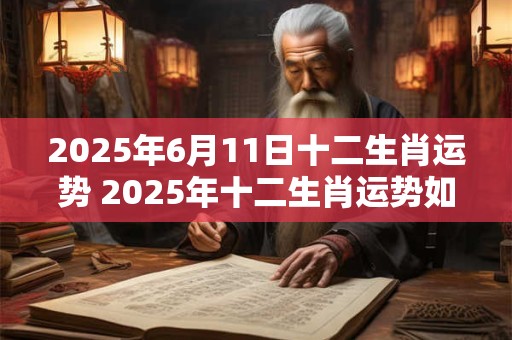 2025年6月11日十二生肖运势 2025年十二生肖运势如何