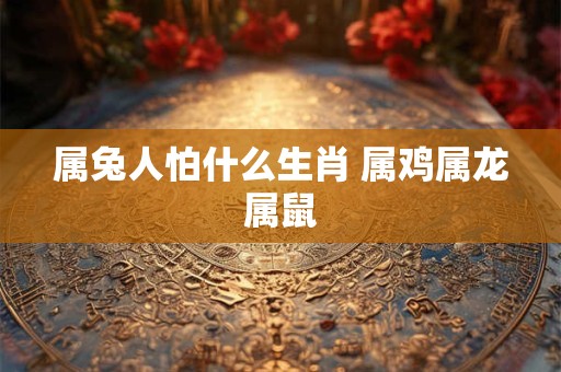 属兔人怕什么生肖 属鸡属龙属鼠