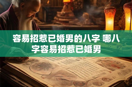 容易招惹已婚男的八字 哪八字容易招惹已婚男