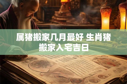属猪搬家几月最好 生肖猪搬家入宅吉日