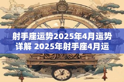 射手座运势2025年4月运势详解 2025年射手座4月运势如何