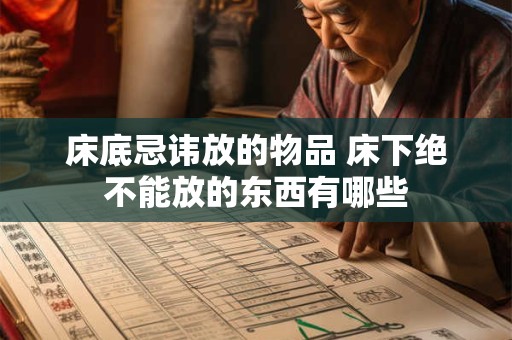 床底忌讳放的物品 床下绝不能放的东西有哪些