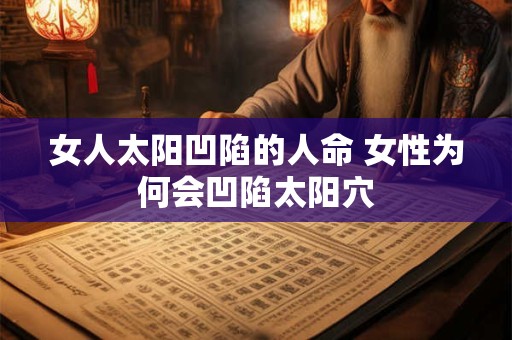 女人太阳凹陷的人命 女性为何会凹陷太阳穴
