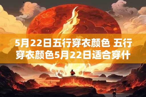 5月22日五行穿衣颜色 五行穿衣颜色5月22日适合穿什么