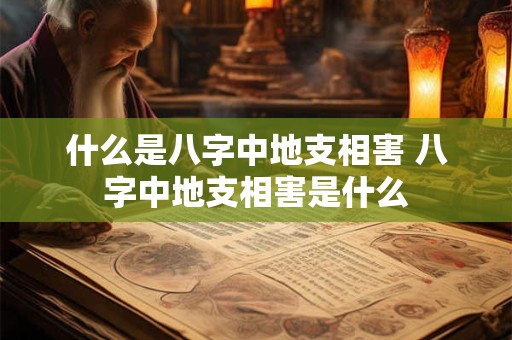 什么是八字中地支相害 八字中地支相害是什么