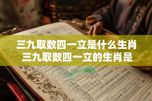 三九取数四一立是什么生肖 三九取数四一立的生肖是什么
