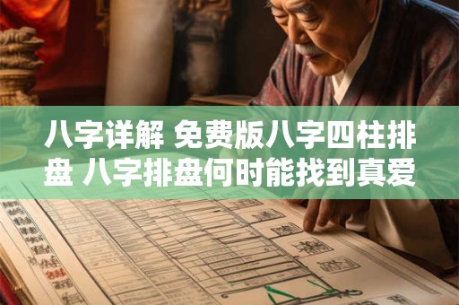 八字详解 免费版八字四柱排盘 八字排盘何时能找到真爱