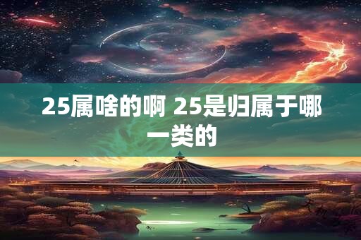 25属啥的啊 25是归属于哪一类的