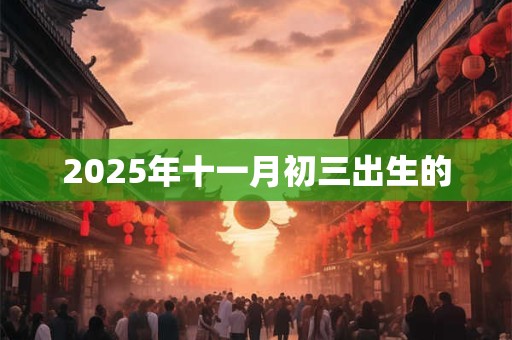 2026年十一月初三出生的