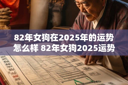 82年女狗在2025年的运势怎么样 82年女狗2025运势预测