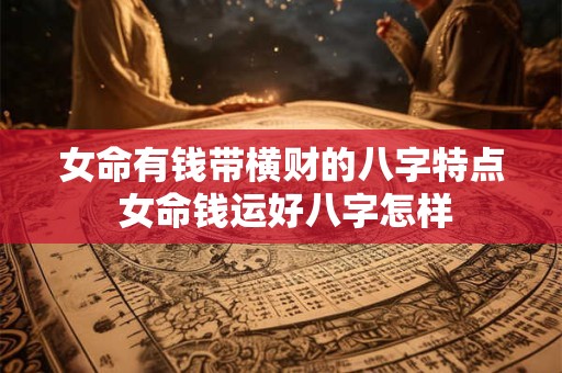 女命有钱带横财的八字特点 女命钱运好八字怎样