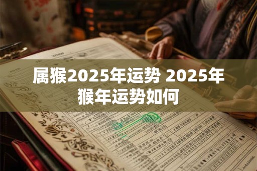 属猴2025年运势 2025年猴年运势如何