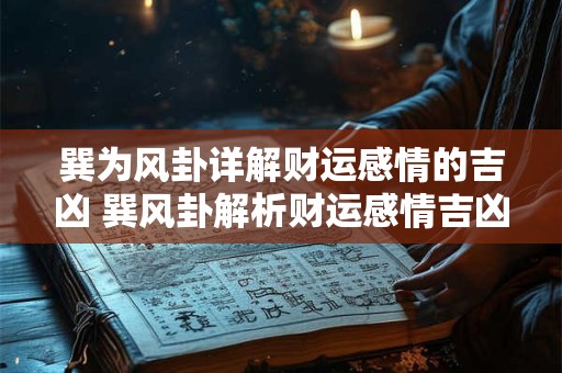 巽为风卦详解财运感情的吉凶 巽风卦解析财运感情吉凶