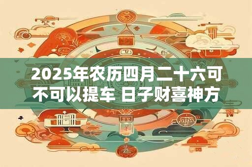 2025年农历四月二十六可不可以提车 日子财喜神方位