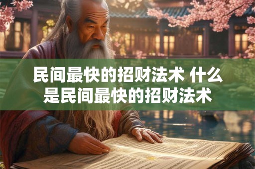 民间最快的招财法术 什么是民间最快的招财法术