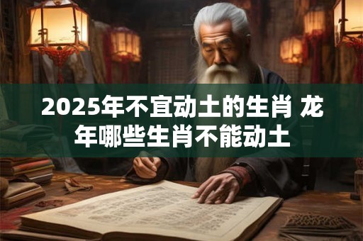 2025年不宜动土的生肖 龙年哪些生肖不能动土
