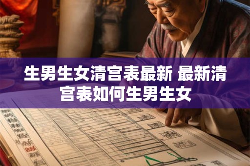 生男生女清宫表最新 最新清宫表如何生男生女