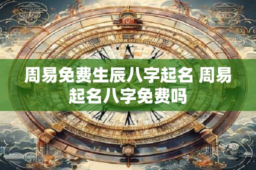 周易免费生辰八字起名 周易起名八字免费吗