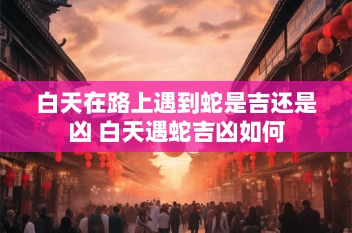 白天在路上遇到蛇是吉还是凶 白天遇蛇吉凶如何