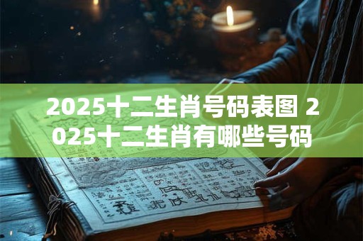 2025十二生肖号码表图 2025十二生肖有哪些号码