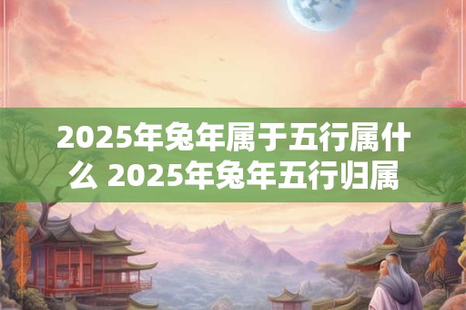 2025年兔年属于五行属什么 2025年兔年五行归属