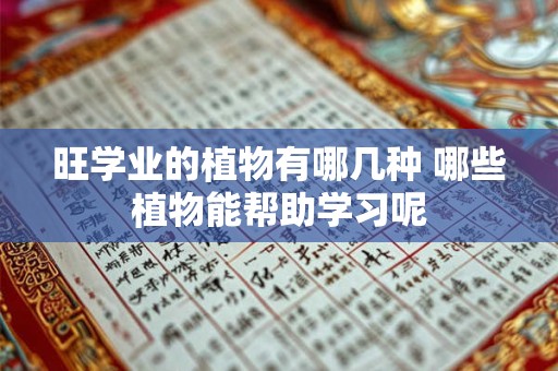 旺学业的植物有哪几种 哪些植物能帮助学习呢