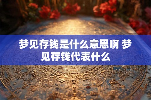 梦见存钱是什么意思啊 梦见存钱代表什么