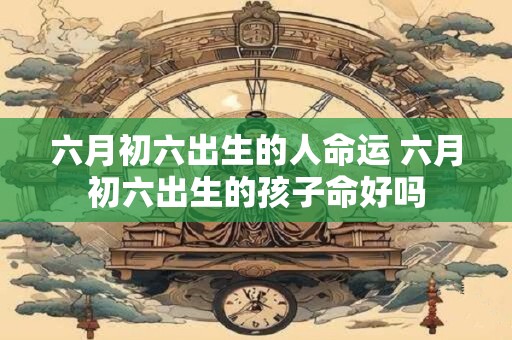 六月初六出生的人命运 六月初六出生的孩子命好吗 六月初六出生的人命运 六月初六出生的孩子命好吗