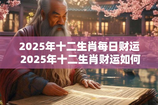 2025年十二生肖每日财运 2025年十二生肖财运如何