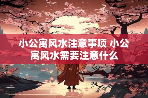 小公寓风水注意事项 小公寓风水需要注意什么