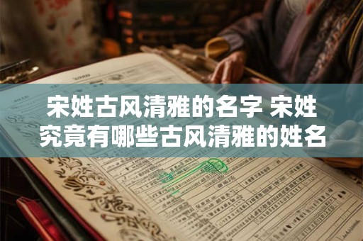 宋姓古风清雅的名字 宋姓究竟有哪些古风清雅的姓名
