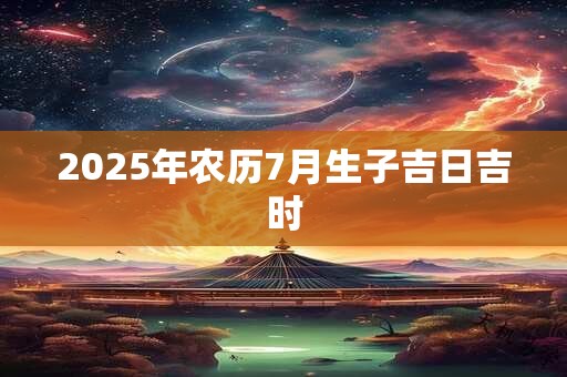 2026年农历7月生子吉日吉时
